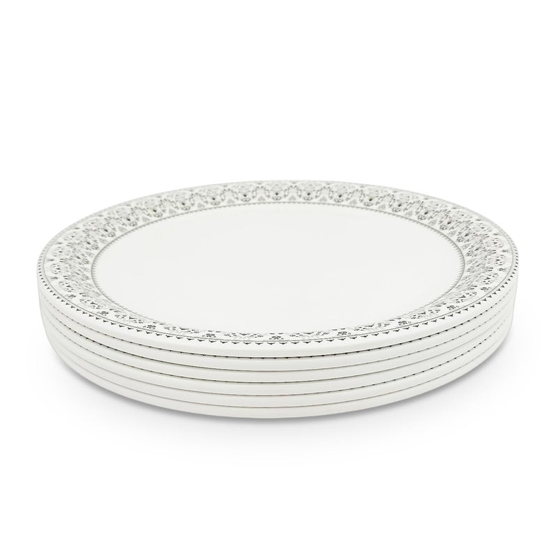 Superware | Pure Melamine | Buffet Plate Set – Manila Grey 12.5” (6 nos.) | Stain Free, Glazed Finish - Image 3