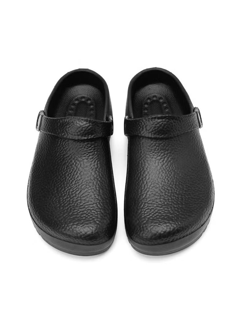 Surgical Shoes, Closed Sole Breathable Shoes for Men and Women, Protective Shoes with Vents for Doctors, Nurses, and Laboratory Workers, Non-Slip Sandals (Black).  - Image 2