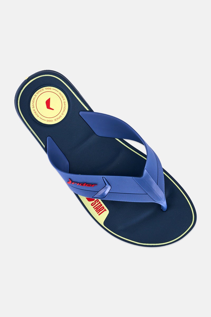 RIDER Men Brand Logo Slip On Slippers, Slate Blue - Image 2