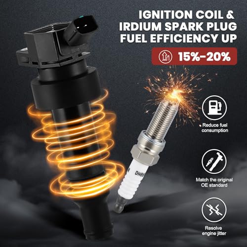 KacuYelin UF652 Ignition Coil Pack & Iridium Spark Plugs Compatible with Hyundai Accent Veloster Kia Rio Soul 1.6L L4 2012-2019 UF652 Coil Pack Sets of 4 - Image 5