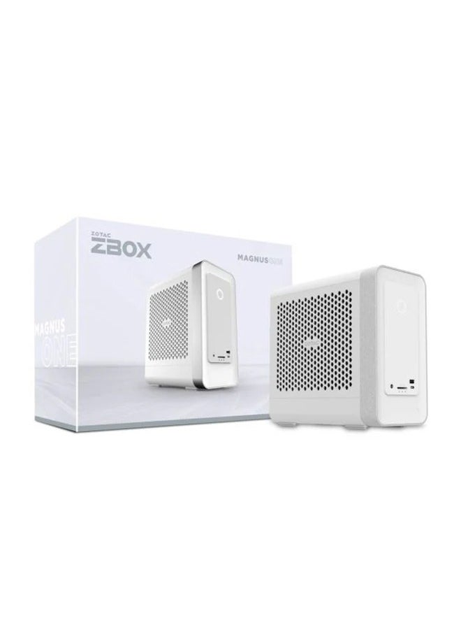 ZOTAC - Magnus One Barebone Mini PC, Intel Core I7-13700 5.2GHz Processor, No Storage & Memory, GeForce RTX 4070 12GB GPU, Wi-Fi 6 AX1650, Bluetooth 5.2, White | ZBOX-ERP74070W-BE - Image 1