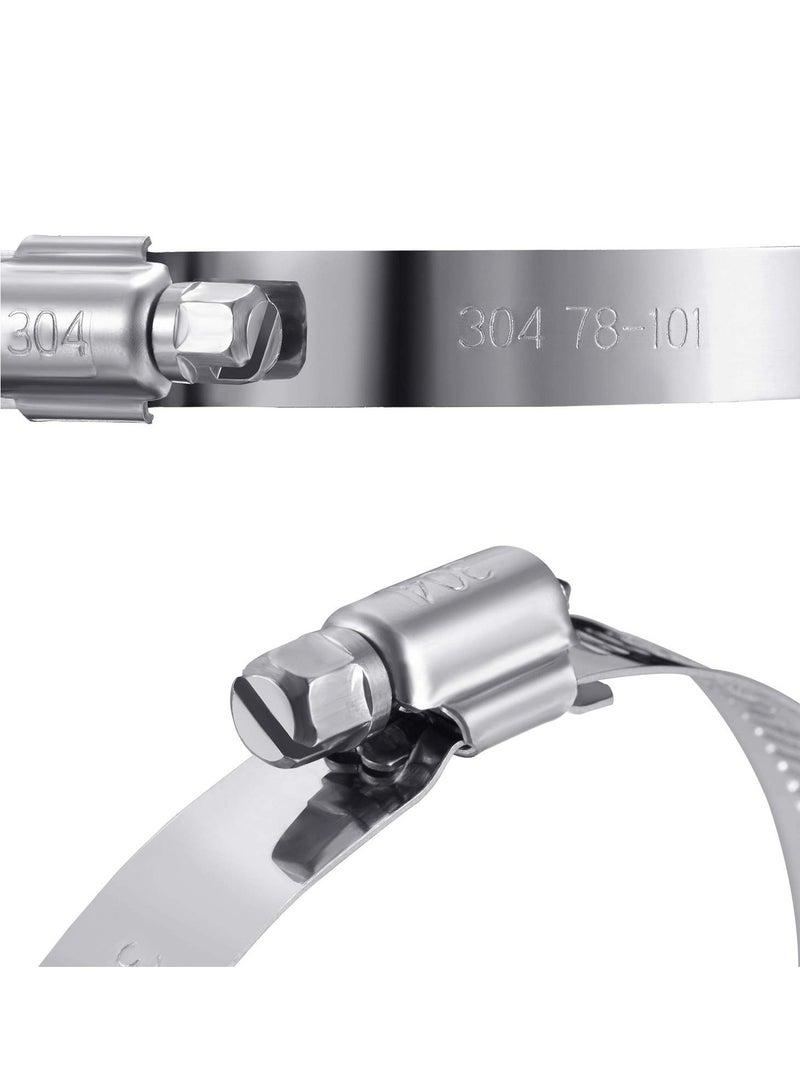 Generic 4 Pieces Adjustable 304 Stainless Steel Pipe Clamps Hose Clamps (10 Inch) - Image 3