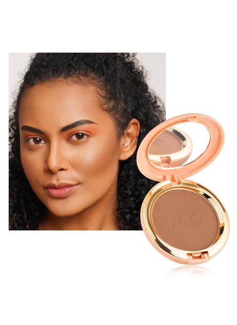 Oulac Matte Bronzer Powder Face Makeup with Mirror  Natural SunKissed Bronzer LookHighly Pigmented Cream Bronzer Long Lasting Glow Easy to Blend Vegan  CrueltyFree BS03