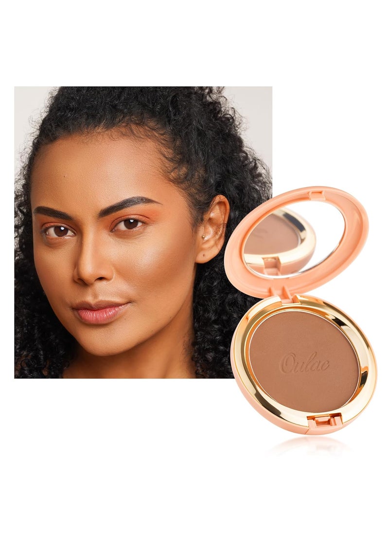 Oulac Oulac Matte Bronzer Powder Face Makeup with Mirror  Natural SunKissed Bronzer LookHighly Pigmented Cream Bronzer Long Lasting Glow Easy to Blend Vegan  CrueltyFree BS03 