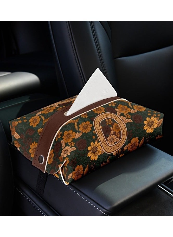 EBMINI Neoclassical Floral Car Tissue Box 