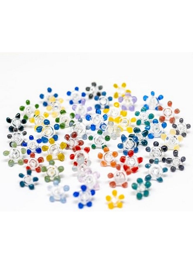 ELEVA Daisy Decorative Gems Flower Glass Beads Thicker And Consistently Sized (1/4" To 3/8" Inches) Assorted Colors (120 Pack) - Image 3