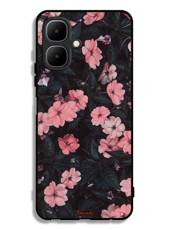 Tolwak Infinix Smart 10 Protective Case Cover Peach Small Roses