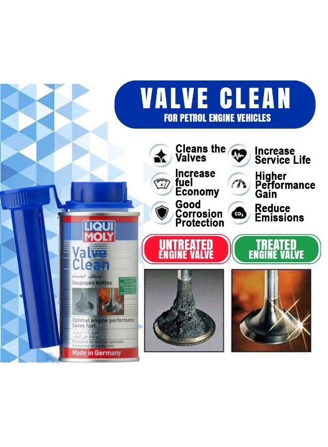 Liqui Moly Valve Clean Petrol Engine Additive Fuel System Cleaner Improves Performance Reduces Emissions Saves Fuel Made in Germany - Image 3