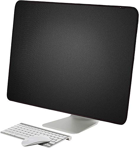 TXEsign Monitor Dust Cover, PU Leather PC Computer Monitor Screen Display Protector with Rear Pocket for IMAC 27 inch Slim A1862/A1419 (27", Black) - Image 2
