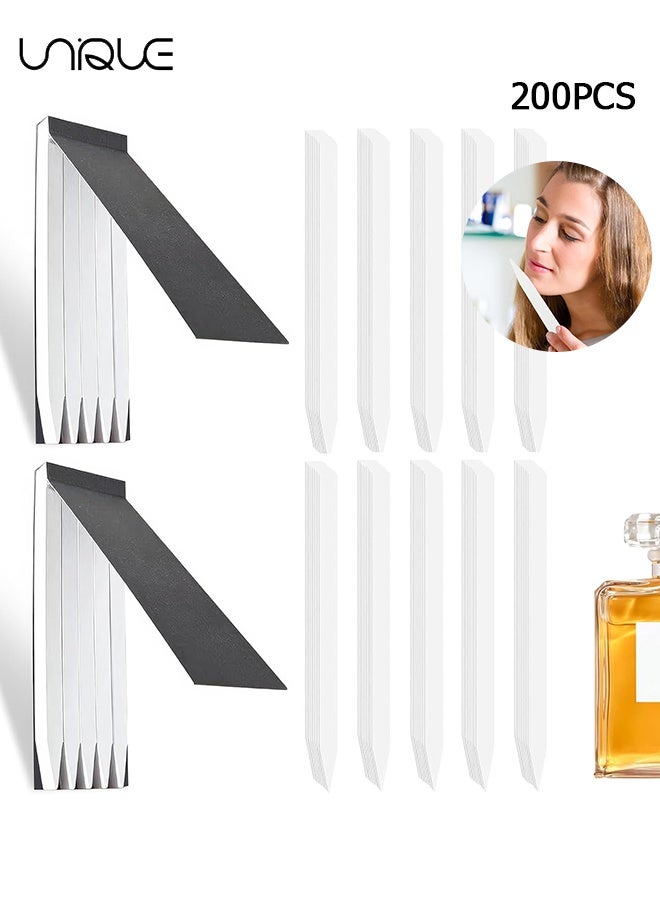 Unique 2 Books Perfume Test Strips - 200 Pcs Disposable Portable White Essential Oil Paper -Disposable Fragrance Test Strip - Aromatherapy Fragrance Tester Paper for Women and Men, for Perfume Essential Oil - Image 1
