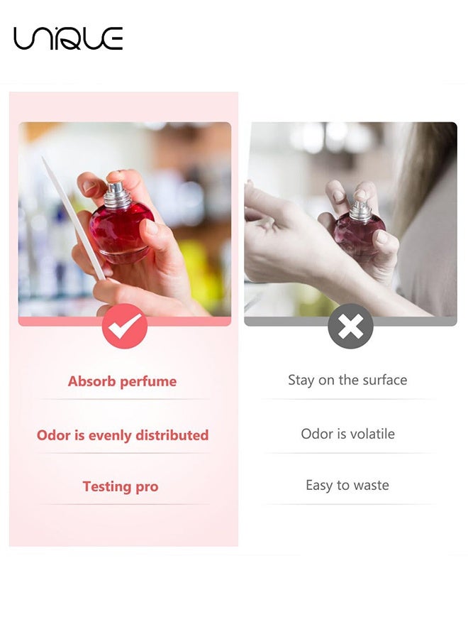 Unique 2 Books Perfume Test Strips - 200 Pcs Disposable Portable White Essential Oil Paper -Disposable Fragrance Test Strip - Aromatherapy Fragrance Tester Paper for Women and Men, for Perfume Essential Oil - Image 3