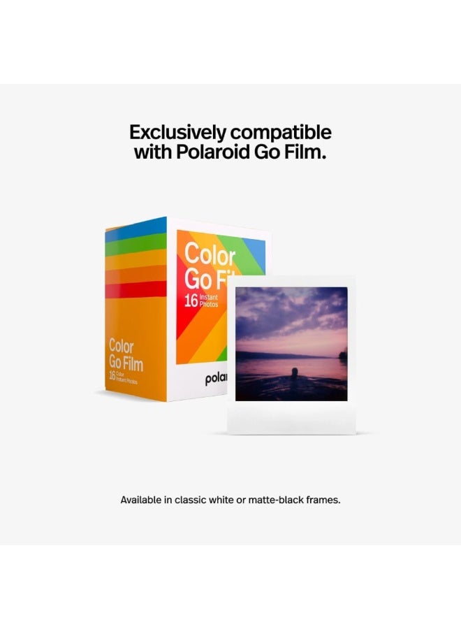 Polaroid Go Generation 2 Instant Camera Starter Set with Double Pack Color Film | World's Smallest Analog Mini Camera | Built-in Selfie Mirror, Self-Timer, Double Exposure Mode | USB-C Rechargeable - White - Image 4