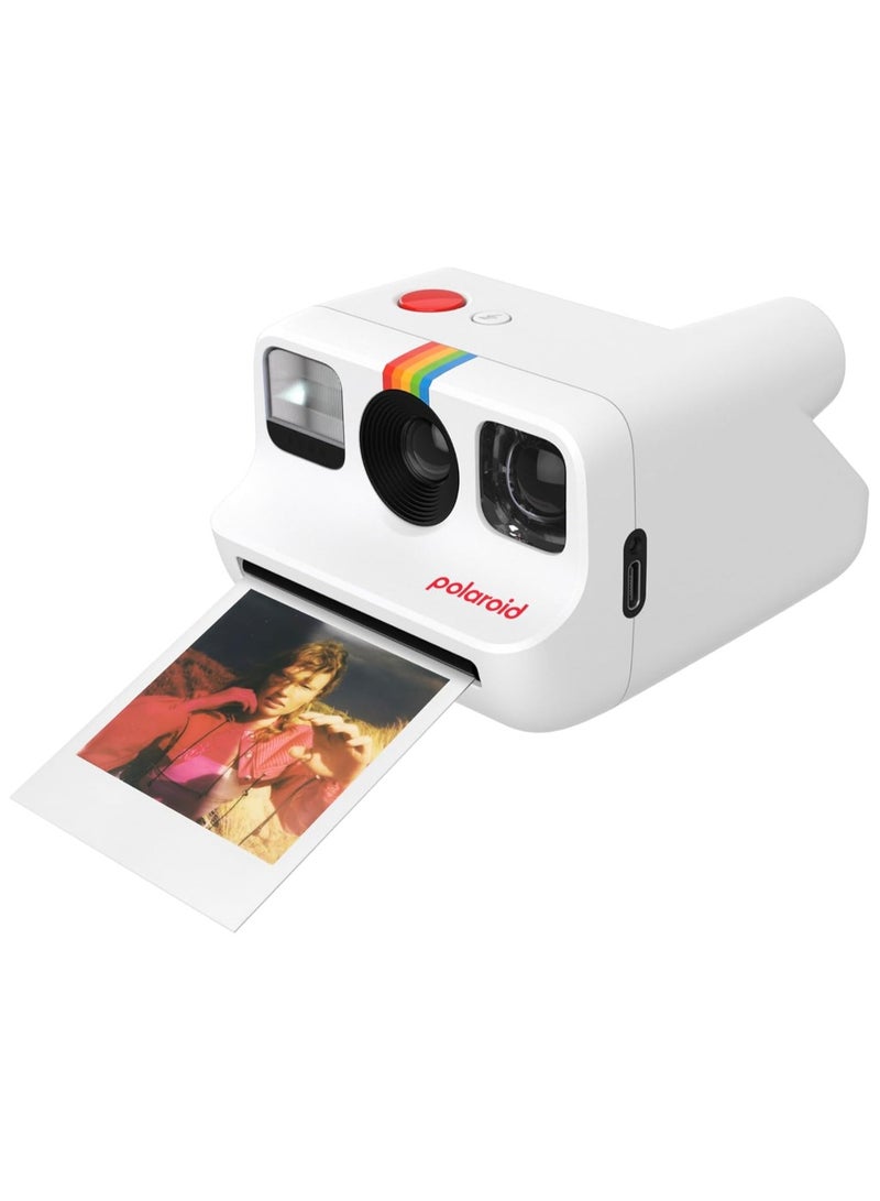 Polaroid Go Generation 2 Instant Camera Starter Set with Double Pack Color Film | World's Smallest Analog Mini Camera | Built-in Selfie Mirror, Self-Timer, Double Exposure Mode | USB-C Rechargeable - White - Image 2