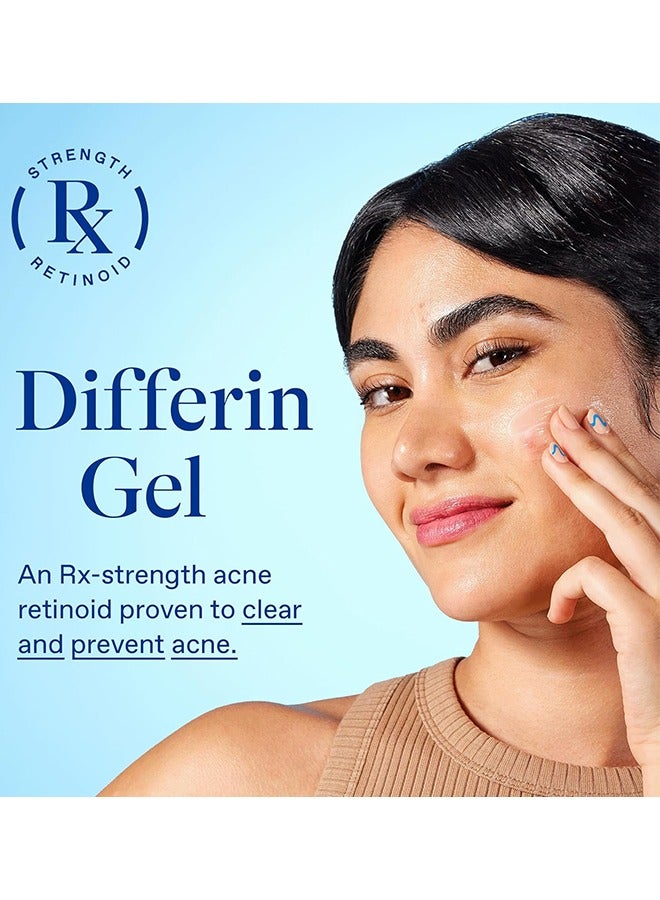 Differin Acne Treatment Gel, 30 Day Supply, Retinoid Treatment for Face with 0.1% Adapalene, Gentle Skin Care for Acne Prone Sensitive Skin, 15g Tube - Image 2