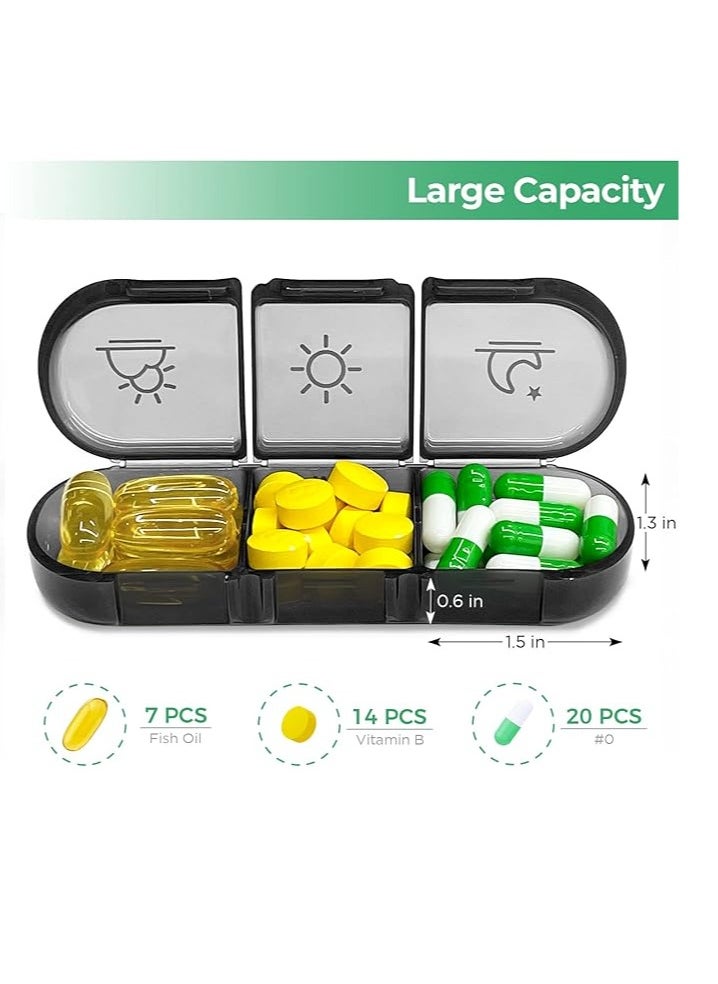 Weekly Pill Organizer 4 Times a Day with 7 Daily Large Pill Box Cases to Hold Fish Oils, Vitamins, Supplements, Medication