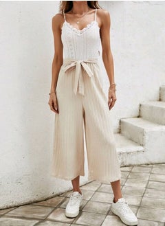 Shein SHEIN Frenchy Women's Romantic Elegant Texture Fabric Jumpsuit, Concert Outfit With Holiday Style  - Image 1