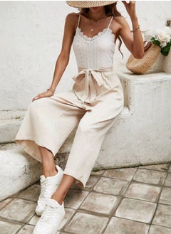 Shein SHEIN Frenchy Women's Romantic Elegant Texture Fabric Jumpsuit, Concert Outfit With Holiday Style  - Image 4