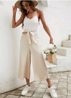 Shein SHEIN Frenchy Women's Romantic Elegant Texture Fabric Jumpsuit, Concert Outfit With Holiday Style  - Image 5