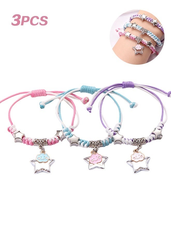 YelaJoy Couple Matching Bracelets Set – Star Y2K Pentagram Bohemian Handmade Braided Adjustable Drawstring Friendship Promise Gift for Long Distance Relationships, Valentine’s Day – for Women & Men - Image 1
