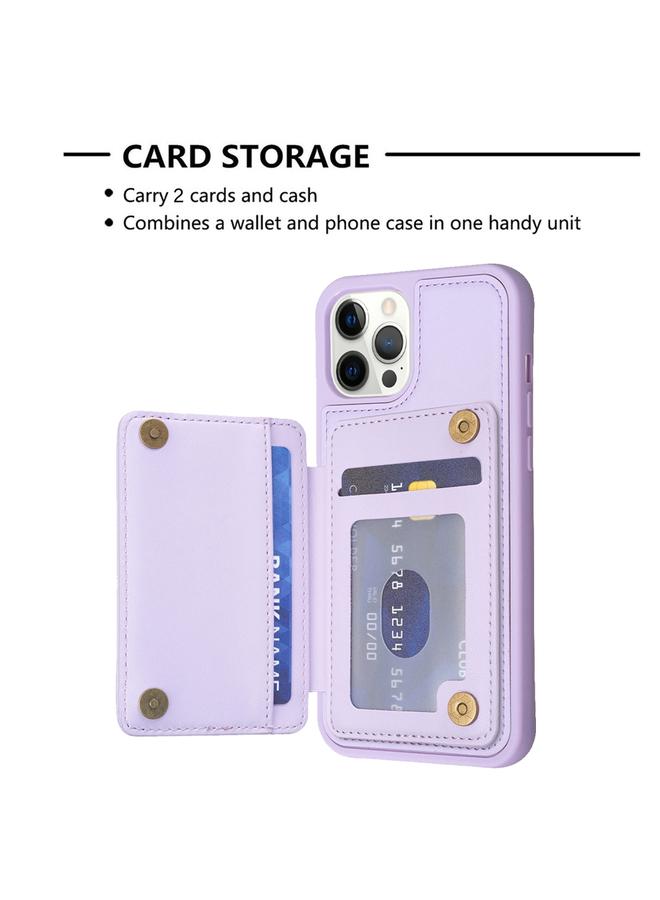 Zaboon Case For iPhone 12 Pro Max BF26 Wave Pattern Card Bag Holder Phone Case - Image 4