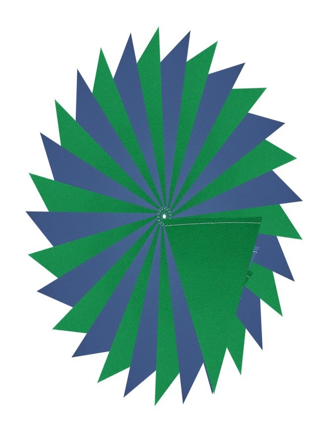 Meetppy 3 Pack Navy Blue Green Double Sided Paper Triangle Banner Flag Banner Pennant Garland Streamers for Golf Party Decorations Baby Shower Birthday Wedding Christmas Graduation - Image 5