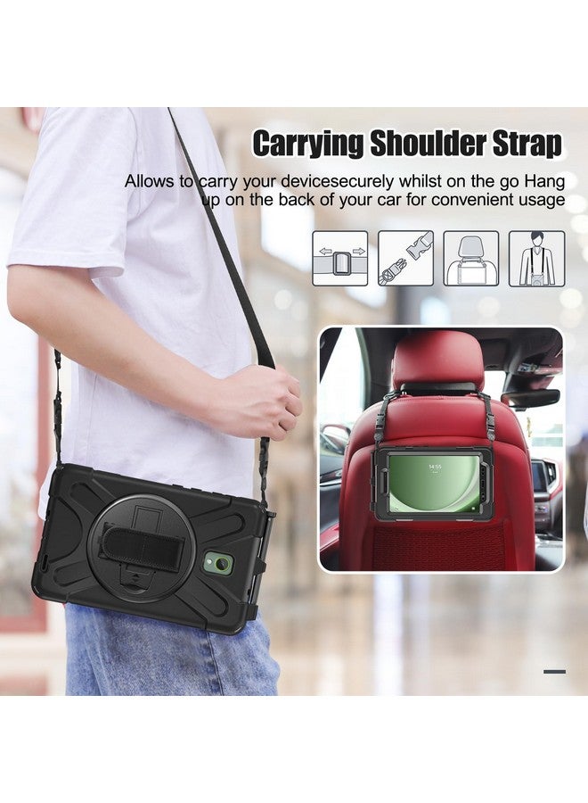 rantice Rantice Samsung Galaxy Tab Active5/Active 3 8.0 Case, with 360 Stand, Handle Hand Strap & Shoulder Strap for Galaxy Tab Active5 8" 2024 X300/X307, Active3 8" 2020 T570/T575/T577 (Black)  - Image 4