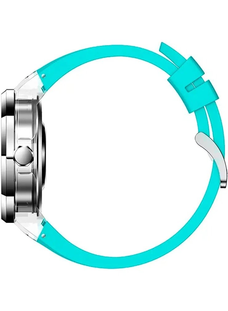 هوكو ساعة ذكية HOCO Y13 مقاس 1.09 بوصة بلوتوث 5.0 هيكل من الستانلس ستيل مع حافظة كريستالية للرجال تدعم مراقبة النوم الرياضية لون أزرق سماوي - Image 5