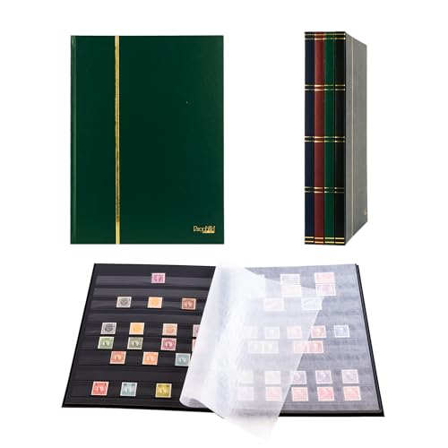 Prophila Collection Prophila Stamp Album (New) 16 Black Sides, Green Cover - Image 1