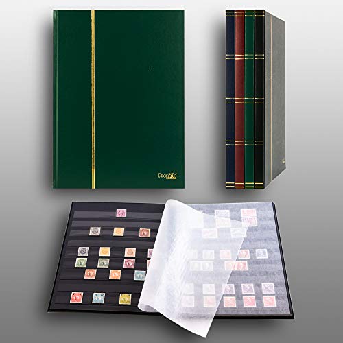 Prophila Collection Prophila Stamp Album (New) 16 Black Sides, Green Cover - Image 2