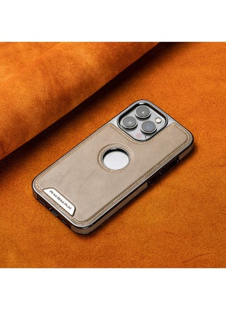 High-grade Business Leather Suitable For IPhone16PRO Mobile Phone Case Leakage Label Magnetic Apple 15 Electroplating Anti-drop-Color:Gray-Applicable Model:iPhone15PRO - pzsku/Z9FDA7A0706B229595186Z/45/1746227708/1718fa39-1a33-4091-bc6e-c346c30b6c9e
