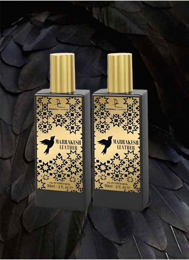 دورال كولكشن 2 قطع عطر مراكش ليذر للنساء 90 مل  - Image 1