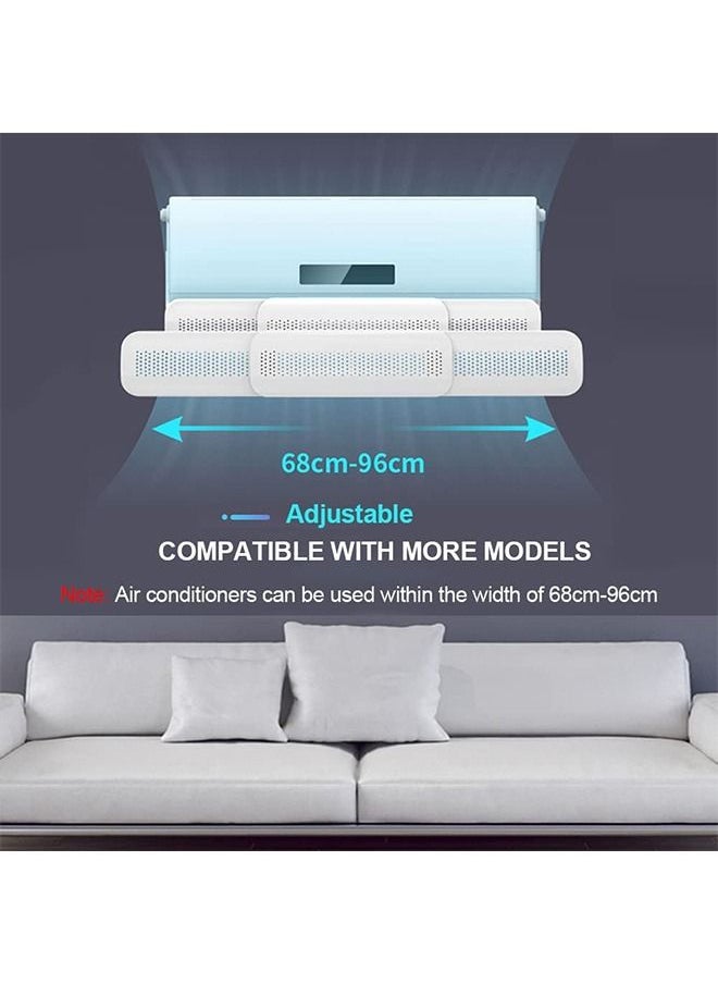 Arabest - Split Ac Air Flow Deflector, Slim, Length & Angle Adjustable Air Conditioner Deflector helps Cooling/Heating Air Circulation, Anti Blast, Wind Baffle and Direction, Anti-Condensation - Image 1