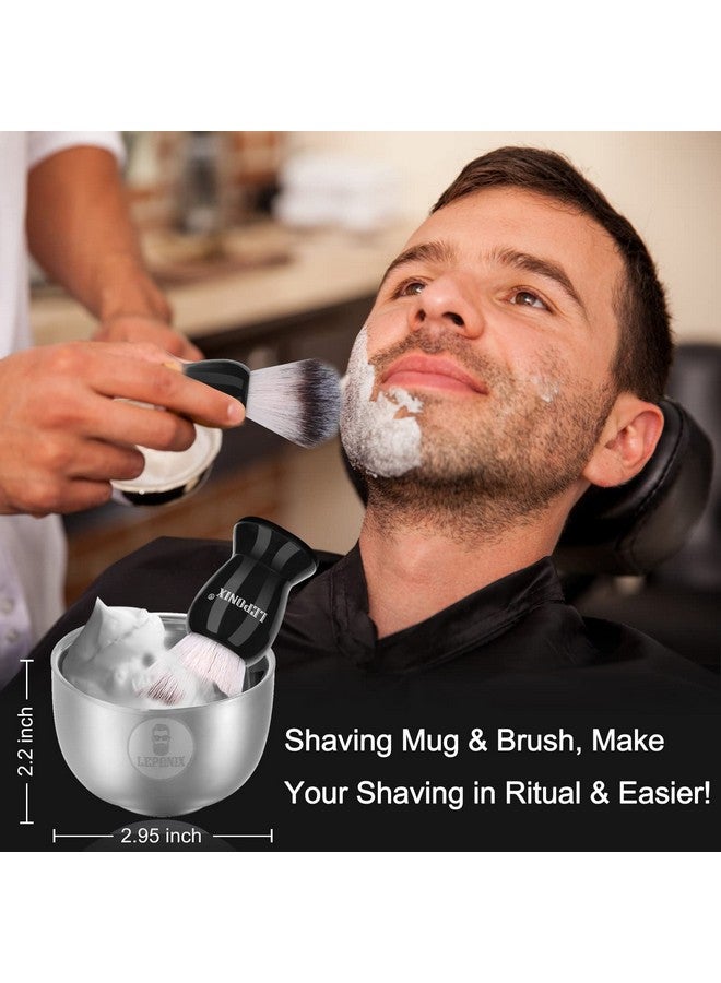 LEPONIX Straight Razor Shaving Kit Includes 2 Packs Shaving Soap Straight Edge Razor Shaving Cream Shaving Brush And Shaving Bowl Shaving Unique Gifts Set Stocking Stuffers For Men Him Dad (Sweat Orange) - Image 5