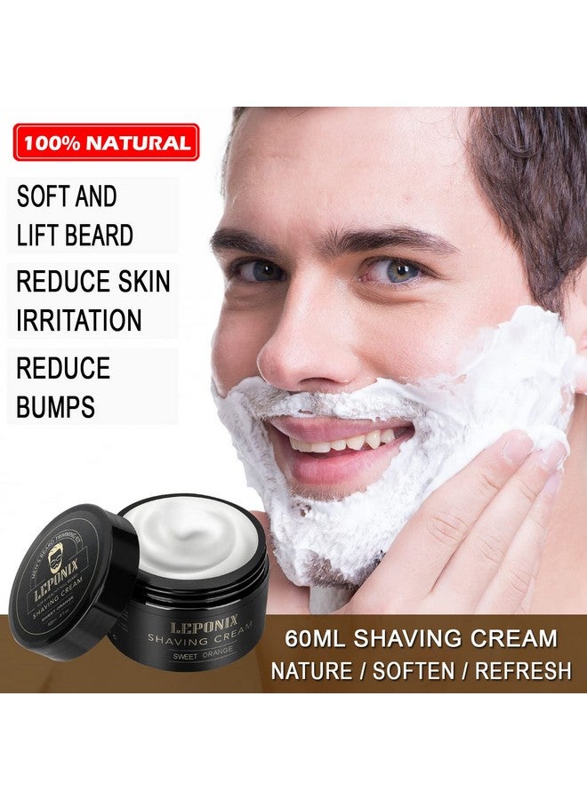 LEPONIX Straight Razor Shaving Kit Includes 2 Packs Shaving Soap Straight Edge Razor Shaving Cream Shaving Brush And Shaving Bowl Shaving Unique Gifts Set Stocking Stuffers For Men Him Dad (Sweat Orange) - Image 3