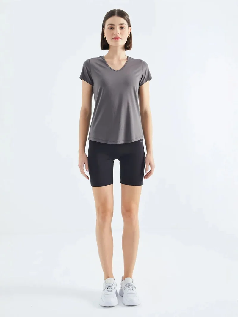 تومي لايف TOMMY Women's Plain V-Neck Short-Sleeve T-Shirt