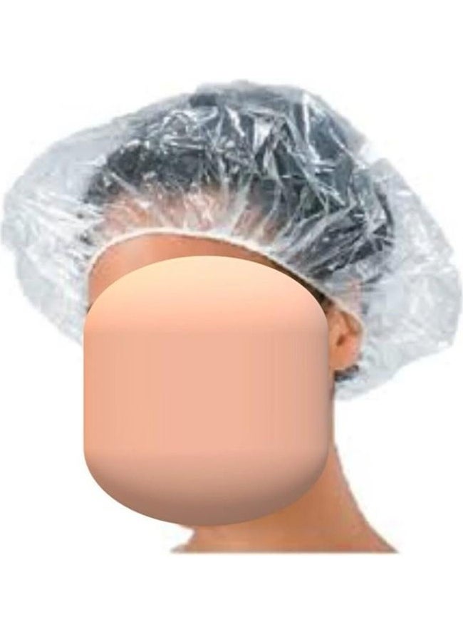 abnturk 100 Pieces Shower Cap, Hotel Type Shower Cap, Hair Cap, Hairdresser Cap, Nylon Shower Cap 