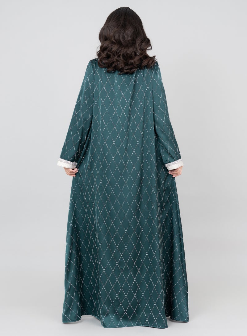 اكسا جلابية كريستال ميستيك  أخضر - Image 2