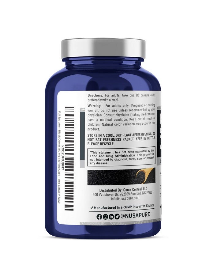 NusaPure Full Spectrum Black Cumin Seed Extract 4500mg 180 Veggie Powder Caps (Extract Ratio 10:1, Non-GMO, Vegan) Non-Oily - pzsku/Z9FDAB6B21901F2746ABBZ/45/_/1740202440/63c0f4aa-391d-4af2-960e-5ecc8ad3273b