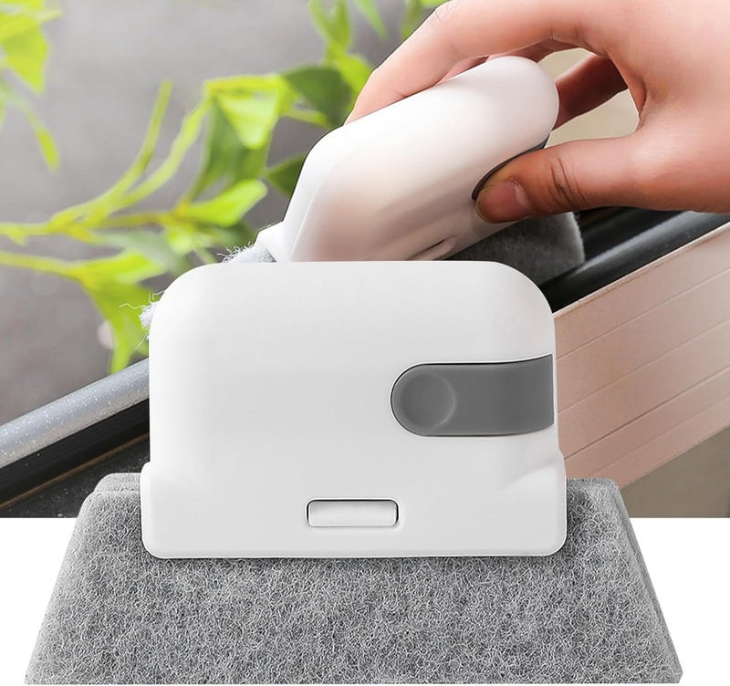 Window Groove Brush, Detachable 2 in 1 Brush Head and Handle for Window Slots Sills and Tracks, with Ergonomic Design for - Image 1