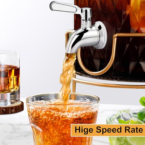 Bkinpid Stainless Steel Replacement Spigot for Beverage Dispenser, 304 Stainless Steel Drink Dispenser Water Filter Tap for Drink Sun Tea Glass Jar Container - Image 3
