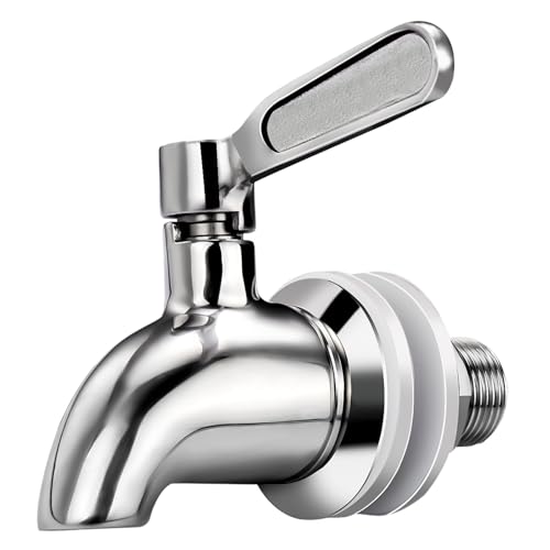 Bkinpid Stainless Steel Replacement Spigot for Beverage Dispenser, 304 Stainless Steel Drink Dispenser Water Filter Tap for Drink Sun Tea Glass Jar Container - Image 1