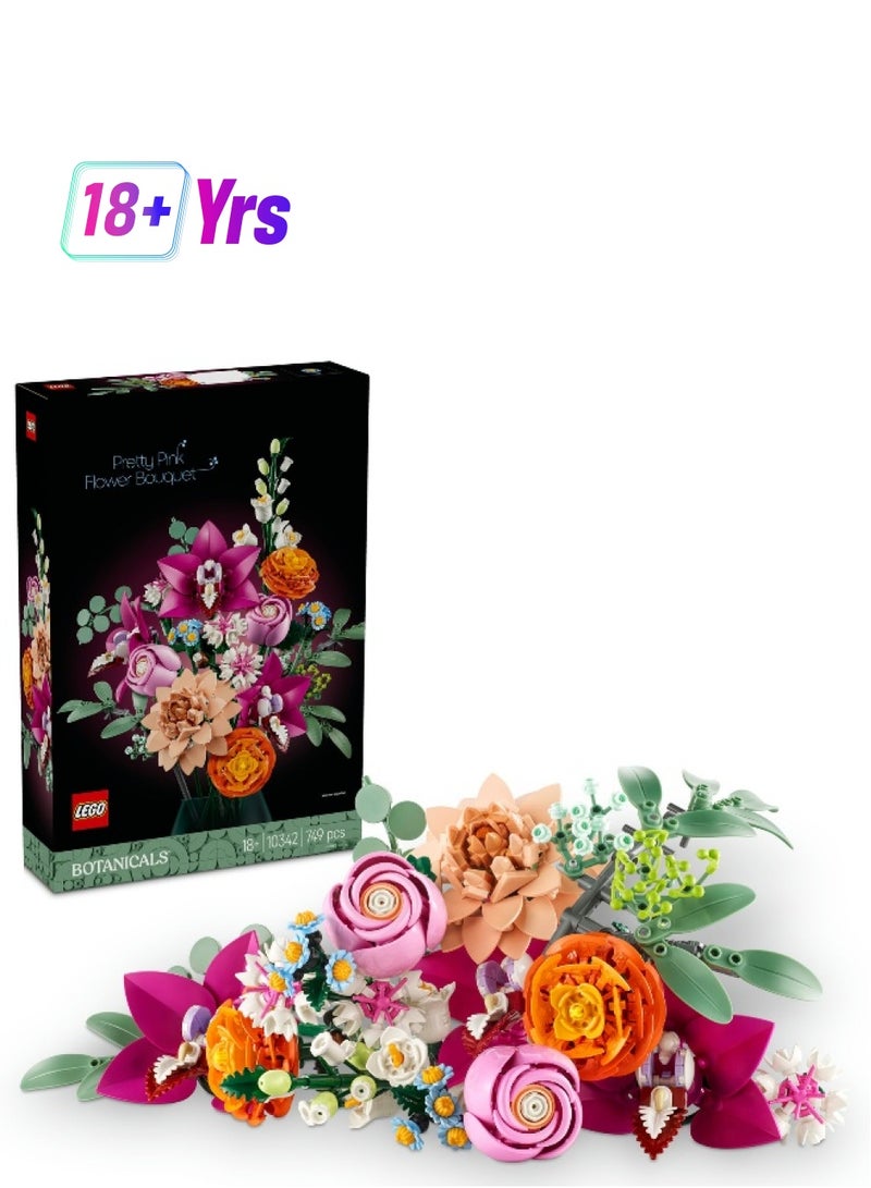 LEGO LEGO Botanicals Pretty Pink Flower Bouquet Floral Decor 10342 Building Set (749 Pieces)  - Image 1