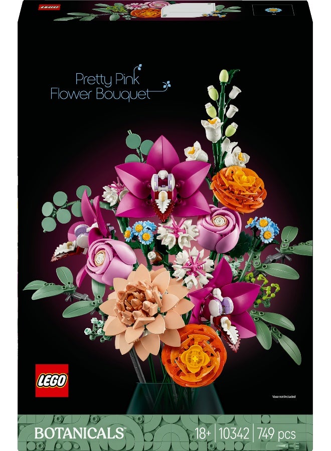 LEGO LEGO Botanicals Pretty Pink Flower Bouquet Floral Decor 10342 Building Set (749 Pieces)  - Image 2