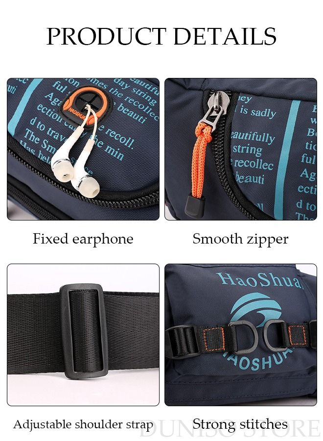 DUNISO Compact Sling Bag for Men, Waterproof Crossbody Bag Chest Bag Shoulder Backpack with Buckle, Waist Bag Everyday Carry Bag for Travel, Work, Sport - Image 3