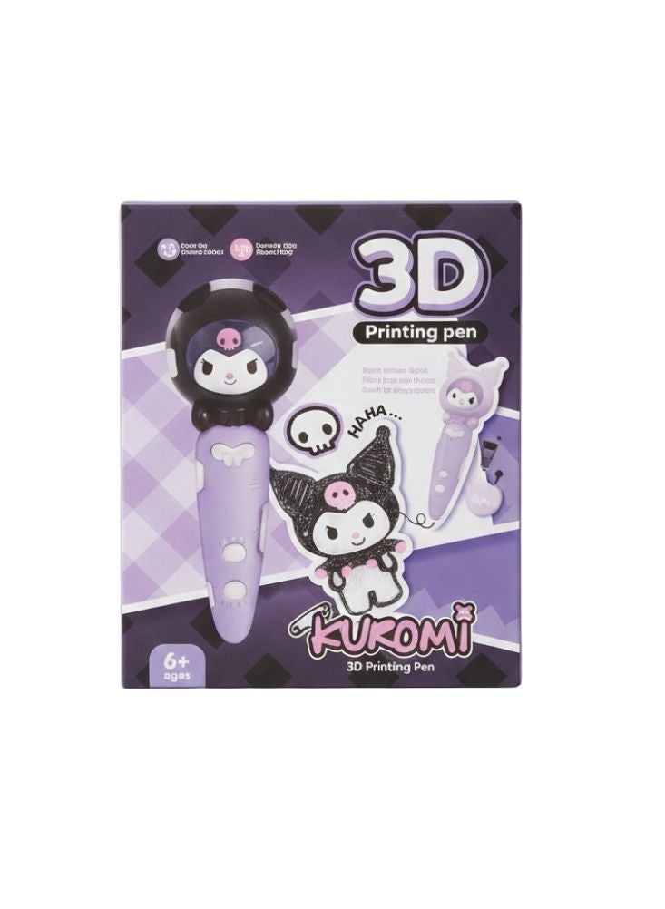 بريميم قلم الطباعة ثلاثية الأبعاد كورومي – إصدار متطور – تصميم كرتوني بنفسجي لطيف، أداة لتنمية الخيال والإبداع لدى الأطفال، لعبة فنية آمنة بدرجات حرارة منخفضة - Image 1