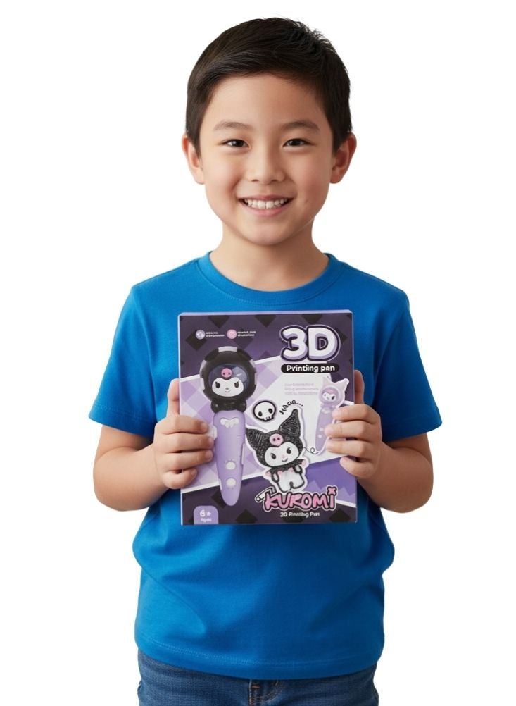 بريميم قلم الطباعة ثلاثية الأبعاد كورومي – إصدار متطور – تصميم كرتوني بنفسجي لطيف، أداة لتنمية الخيال والإبداع لدى الأطفال، لعبة فنية آمنة بدرجات حرارة منخفضة - Image 2