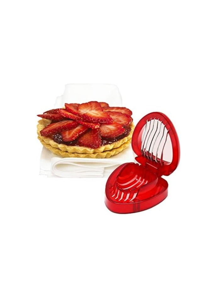 Oasisgalore - Strawberry Huller Stem Remover and Slicer Set,Kitchen Peeler Tools - Image 1