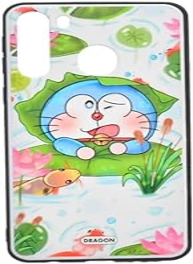 Dragon Dragon Plastic Creative Back Phone Protection Case Cartoon Character Design With Silicone Safety Edges And 3D Back Print For Samsung Galaxy A21 - Multi Color 