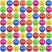 Oleitodh 60 Pack Smile Face Stress Balls Bulk 25 Inch Funny Face Stress Relief Balls Colorful Mini Squeeze Balls Foam Smile Face Toys for Finger Exercise School Prizes Party Bag Fillers - Image 2