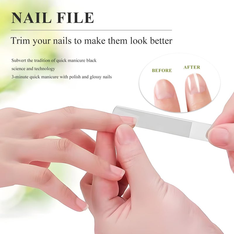 TORMEN Glass Foot File, 2 PCS Glass Nail File and Foot Rasp, Glass Nail File,Dead Skin Exfoliator with Nano Micro-Abrasive Particles, Hard Skin Remover for Wet and Dry Foot Care,Nail Care - Image 3